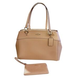 Coach Brooke Carryall Satchel in Blush Pink with Wristlet | Crossgrain Leather